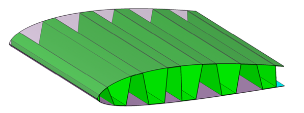 Multi-web-box wing structural diagram