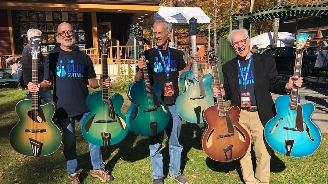 The Archtop Foundation exhibition display at Woodstock 2022